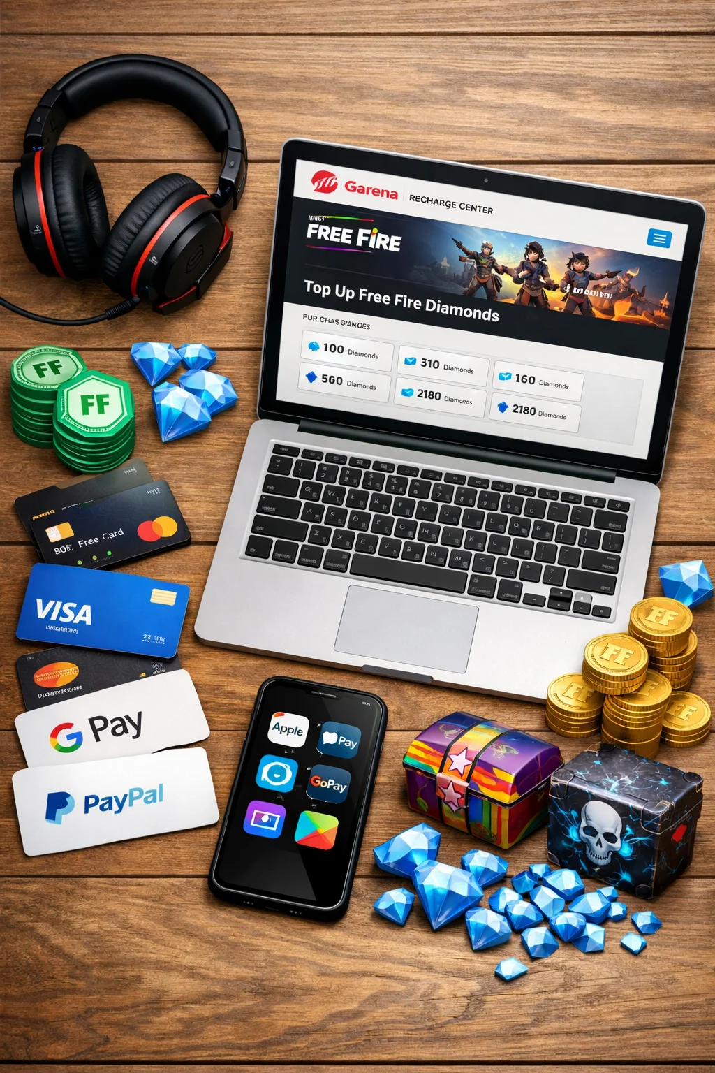 مركز غارينا للشحن free fire - أسرع طريقة لشحن جواهر اللعبة